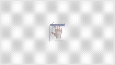 HUD element - animation of human hand scanning. Stock Footage 244825665