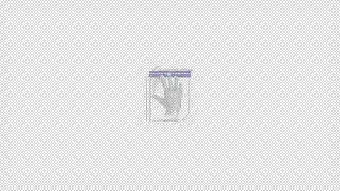 HUD element - animation of human hand scanning. Stock Footage 247148499