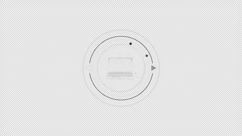 HUD element - animation of virtual laptop and pen. Stock Footage 241458001