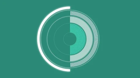 HUD element digital - pending loading screen - loop with loopable segments - Stock Footage 118458369