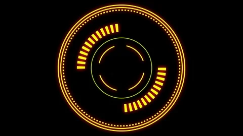 HUD element - futuristic loading pending screen, loopable parts, alpha mask i Stock Footage 108294751