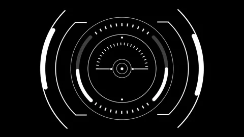 HUD element - futuristic loading pending screen Stock Footage 311037331