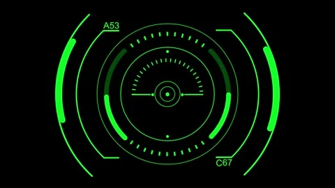 HUD element - futuristic loading pending screen Stock Footage 311037334