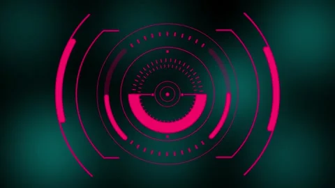 HUD element - futuristic loading pending screen Stock Footage 311037344