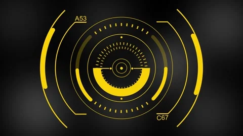 HUD element - futuristic loading pending screen Stock Footage 311037347