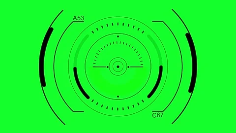 HUD element - futuristic loading pending screen Stock Footage 311037353