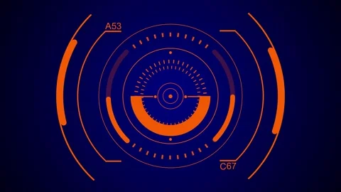HUD element - futuristic loading pending screen Stock Footage 311037361
