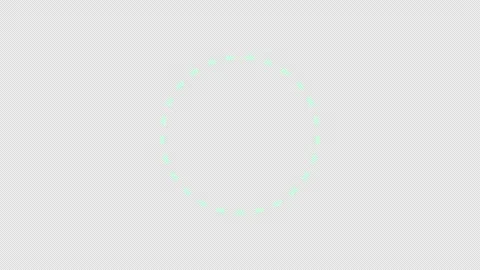 HUD element made of green strokes moving in circle seamless loop alpha channel Video stock 289033026