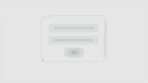 HUD element password entry - animation of login form. Stock Footage 241023541