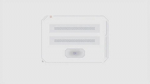 HUD element password entry - animation of login form. Stock Footage 242389859