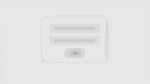 HUD element password entry - animation of login form. Stock Footage 247148732
