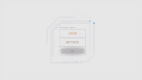 HUD element password entry - window for authorization. Stock Footage 242389911