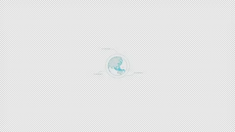 HUD element rotating globe with coordinate callouts Stock Footage 241502995