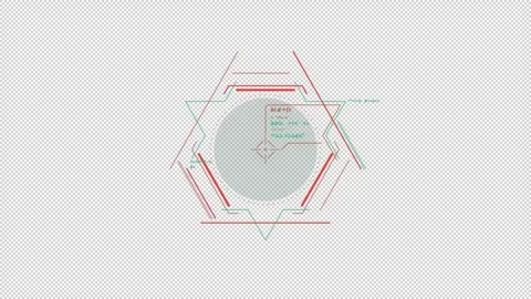 HUD element for sci-fi interface on alpha channel. Stock Footage 243076338