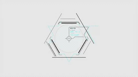 HUD element for sci-fi interface on alpha channel. Stock Footage 249586790