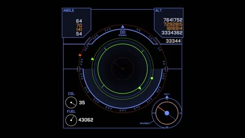 HUD element. Square display. Digital technology. Cyberspace. 25 fps Stock Footage 163402310