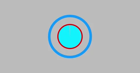 HUD element strokes in circle seamless loop render. Display loading data analysi Stock Footage 336669010
