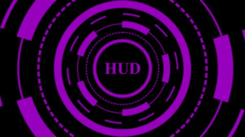 Hud element technology futuristic background loop, digital display with dat.. 库存影片 332722684