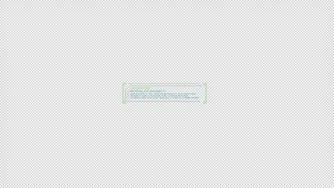 HUD element - text block with message decoding animation. Stock Footage 241023878