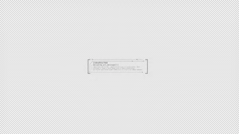 HUD element - text block with message decoding animation. Video stock 244959399