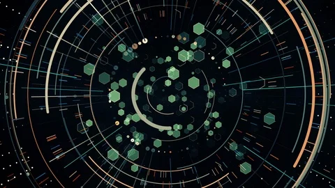 Hud elements, abstract tech background Stock Footage 124462732