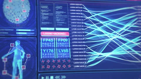 HUD Elements Animation Background Video stock 222109532