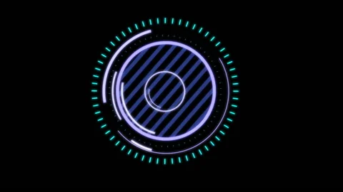 Hud elements animation. Circle HUD technological futuristic elements. Stock Footage 238696506