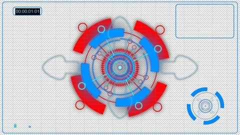 HUD elements animation on a empty background. Stock Footage 151412845