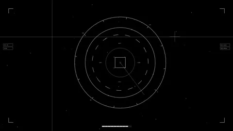 Hud elements animation for web designers and sci-fi video cutters showing a.. Video stock 326512269