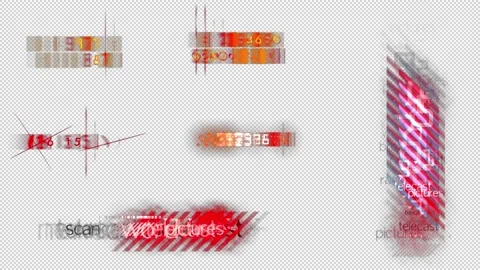 HUD elements. Counter. Scanner. Alpha channel. Cyberspace. 29,97 fps Stock Footage 163399582