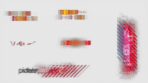 HUD elements. Counter. Scanner. Alpha channel. Cyberspace. 25 fps Stock Footage 163399775