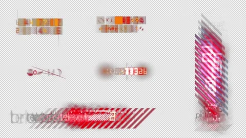 HUD elements. Counter. Scanner. Alpha channel. Cyberspace. 59,94 fps Stock Footage 163399919