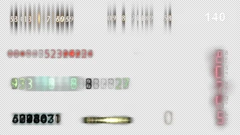 HUD elements. Counters. Alpha channel. Digital technology. Cyberspace. 23,98 fps Stock Footage 163362063