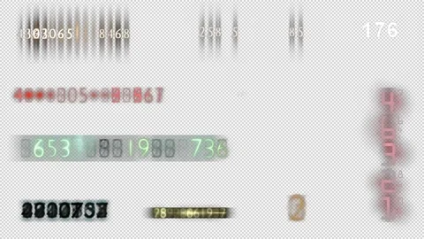 HUD elements. Counters. Alpha channel. Digital technology. Cyberspace. 29,97 fps Stock Footage 163362291