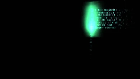 HUD elements. Data Scanner. Cyberspace. Digital technology. 59,94 fps Stock Footage 163401259