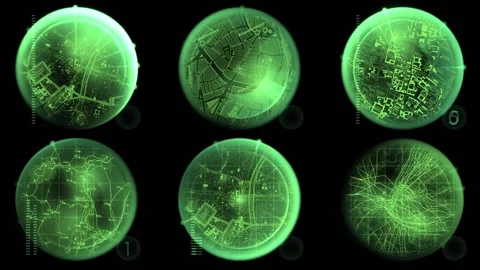 HUD elements. Digital networking. Future technology. Cyberspace. 29,97 fps Stock Footage 163340833