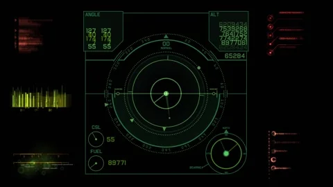 HUD elements. Digital networking. Future technology. Cyberspace. 25 fps Stock Footage 163400435