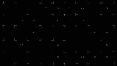 HUD elements grid.Shapes and numbers abstract technological animation. Stock Footage 131083503