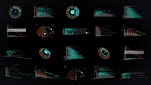 HUD Elements Pack 4K Stock After Effects