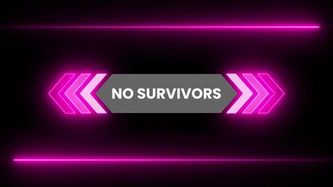 HUD elements with text No Survivors animation Stock Footage 328920828
