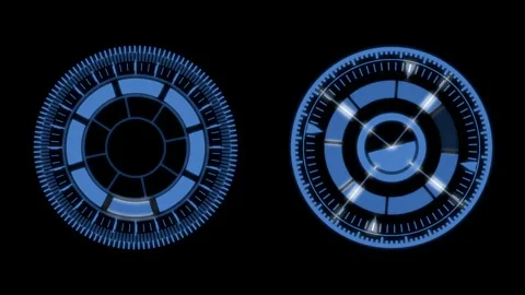 Hud elements ui elements. hud concept. radial futu Stock Footage 296588198