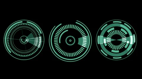 Hud elements ui elements. hud concept. radial futu Stock Footage 296588214