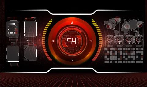 Hud elements,graph.Vector illustration.Head-up display elements for the web. Stock Illustration