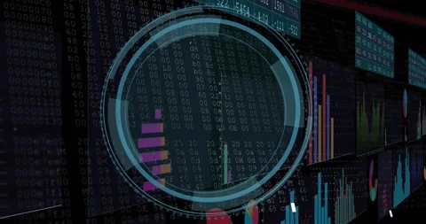 HUD emerging after DATA PROTECTION appearing, expanding, rotating, scanning Stock Footage 329454860
