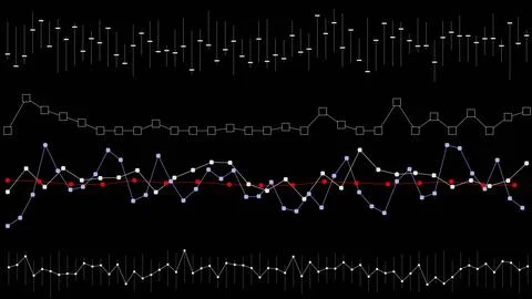 HUD Equalizer technological infographic elements. Stock Illustration