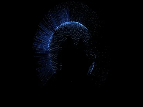 HUD Fiber Planet Vídeo Stock 76423938