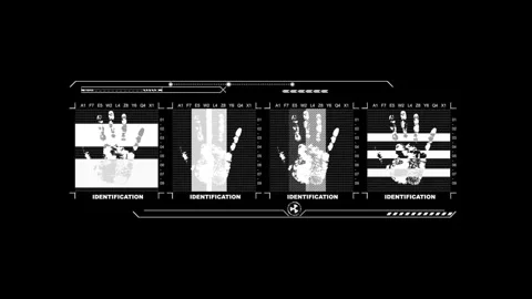 HUD finger print element  91 1 Stock Footage 294743281