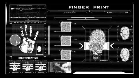 HUD finger print element  94 1 Stock Footage 294743304
