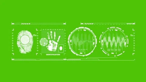 HUD finger print element green screen 96 1 Vidéo 294743330