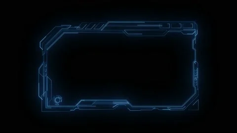 Hud Frame Digital Technology Plexus Lines Stock Footage 202208769